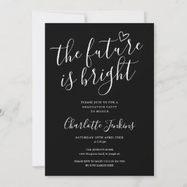 Svart Framtid Är Ljus Utexamensfest Inbjudningar