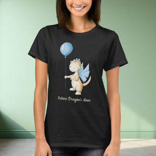 Svart framtida drakmamma Baby drake mamma att bli T Shirt
