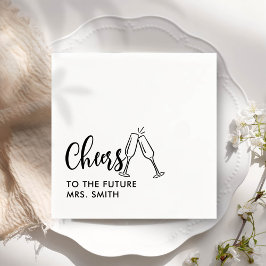 Svart framtida fru Modern bröllopsfest Pappersservett