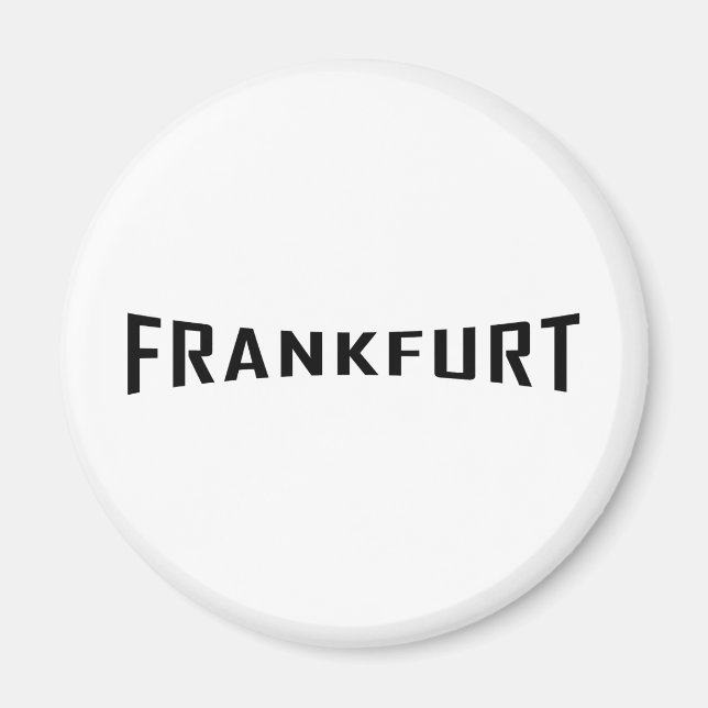 svart Frankfurt-ikon Magnet (Framsidan)