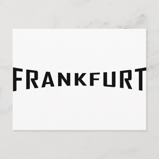 svart Frankfurt-ikon Vykort (Framsida)