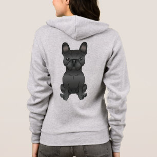 Svart fransk bulldog / Frenchie serietecknad hund T Shirt