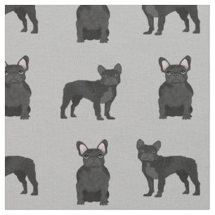 Svart Fransk Bulldog Tyg
