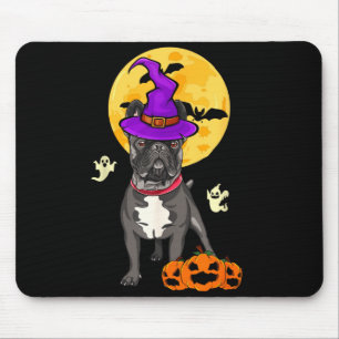 Svart fransk bulldoggshäxa Halloween-kostym hund Musmatta