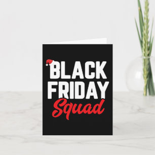 Svart fredag-squad shopping lag familj rolig jul kort