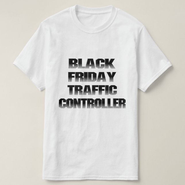 Svart Fredag Trafikledare T Shirt (Design framsida)
