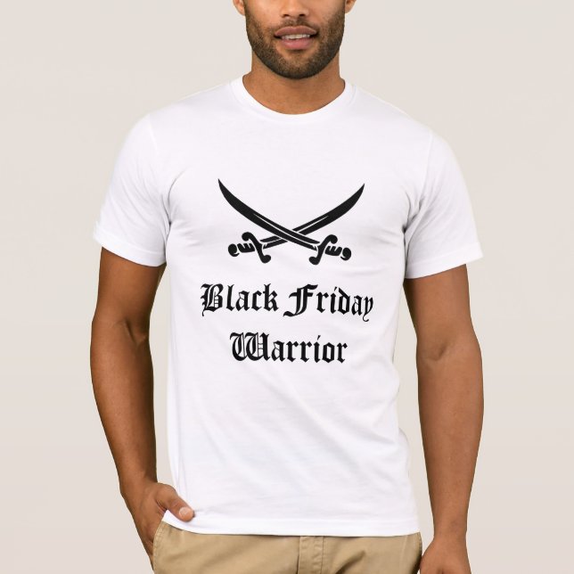 Svart fredagkrigare t-shirt (Framsida)