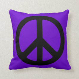 Svart fredssymbol kudde