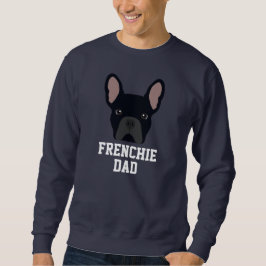 Svart French Bulldog Hundpappa Lång Ärmad Tröja