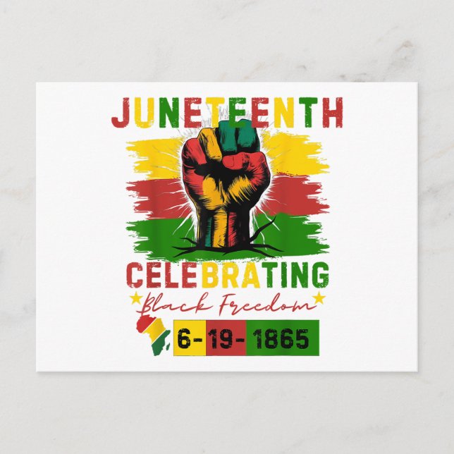 Svart frihetshistorik, 18:e firandet vykort (Framsida)