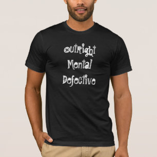 Svart fullständig mental defekt T-tröja Tee Shirt
