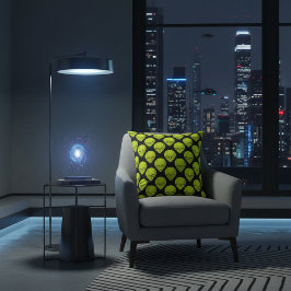 Svart fyllning med Grönt Alienhuvuden Kudde