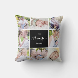 Svart Fyrkantig fotomassage Pillow Kudde