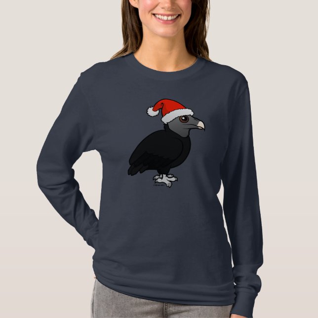 Svart gam Santa Tee (Framsida)