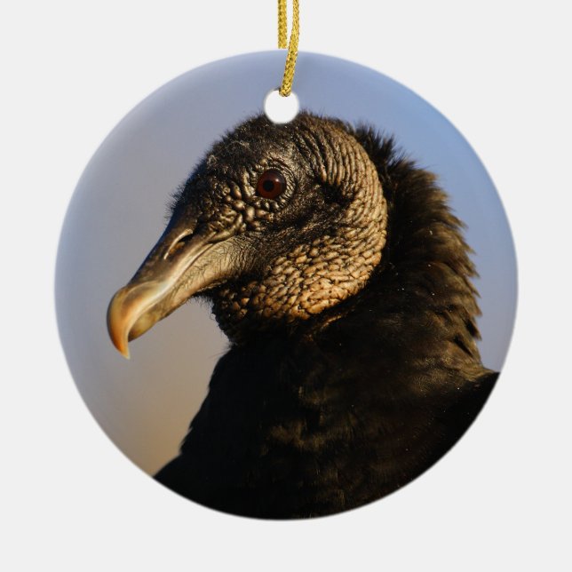 svart gamansikte julgransprydnad keramik (Framsidan)