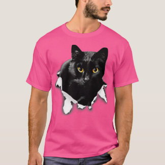 Svart gåvor av torn Trasa för katt lover, katt Pap T Shirt