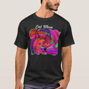 Svart gåvor för kattälskarekonst tee shirt