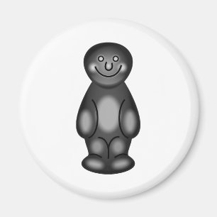 Svart gelébaby magnet