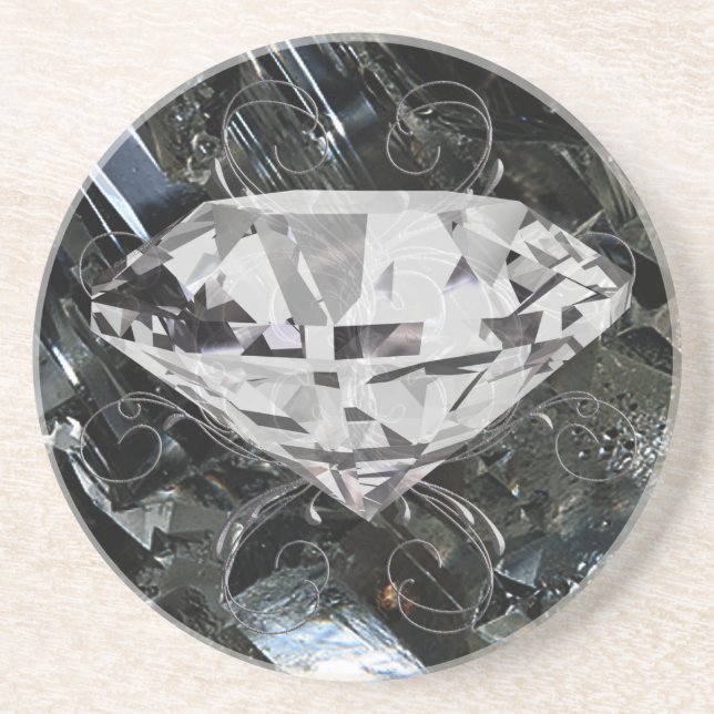 Svart Gemdesign Underlägg (Framsidan)