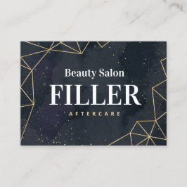 Svart Geometric Guld Filler-eftervård Visitkort
