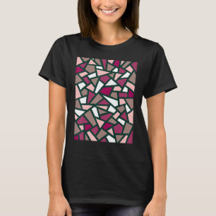 Svart geometrisk Abstrakt Mönster Ro Rosa White 1 T Shirt