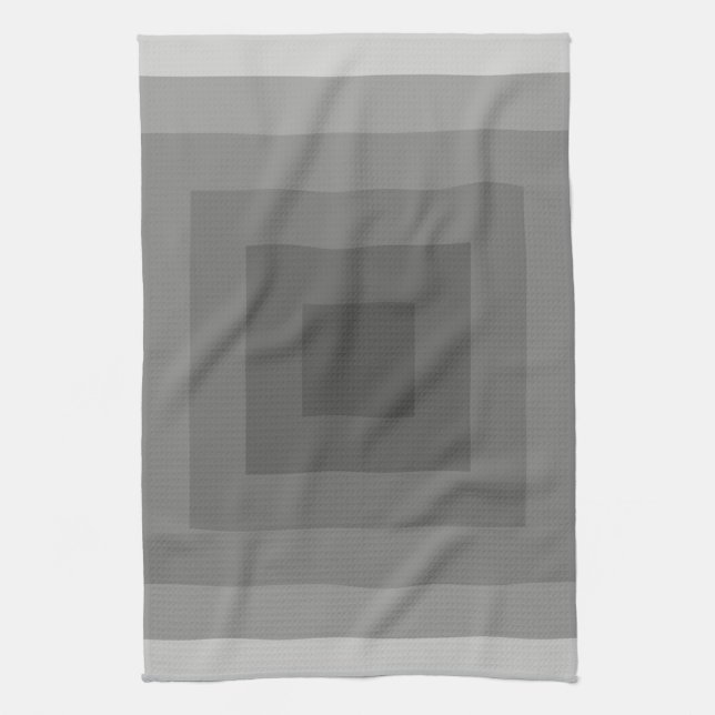 Svart geometrisk fyrkant kökshandduk (Vertikal)