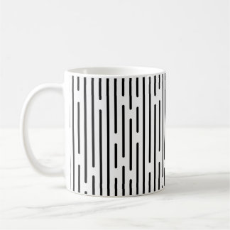 Svart geometrisk linjemönster kaffemugg