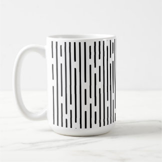 Svart geometrisk linjemönster kaffemugg