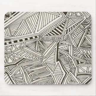 Svart geometrisk mousepad musmatta