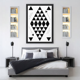 Svart geometrisk triangel poster