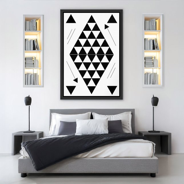 Svart geometrisk triangel poster (Skapare uppladdad)