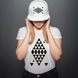 Svart geometrisk triangel t shirt