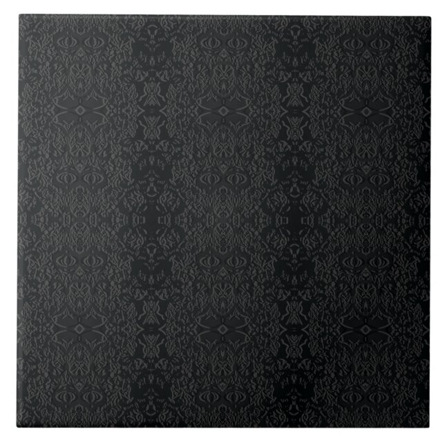 Svart geometriskt mönster – Modern minimalistisk d Kakelplatta (Framsidan)