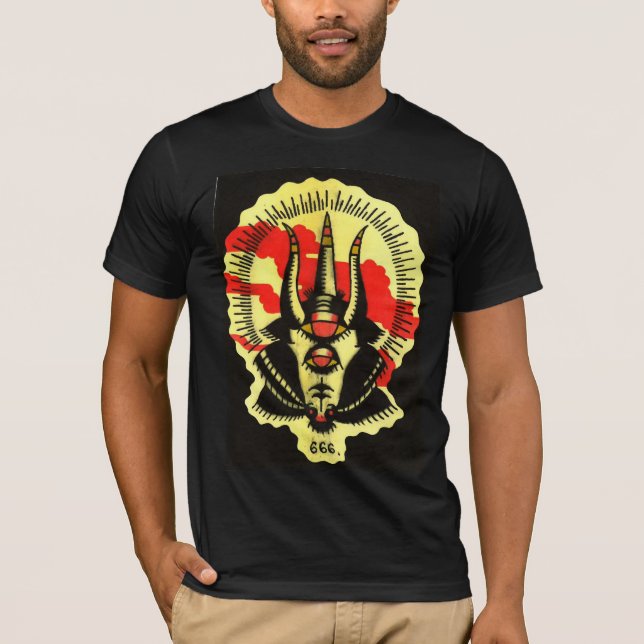 svart getskjorta t-shirt (Framsida)