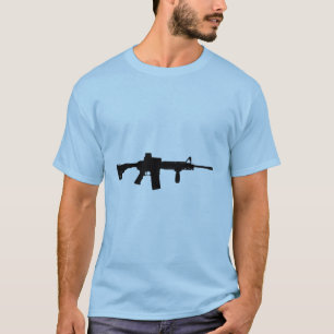 Svart gevär AR-15 från on-line Phils konst Tee