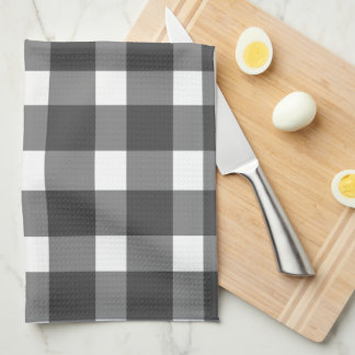 Svart Gingham Köksduk Kökshandduk