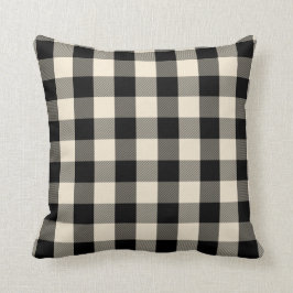 Svart gingham kudder kudde