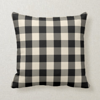 Svart gingham kudder kudde