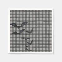 Svart Gingham Lille Boo Spök Födelsedagsdesserat