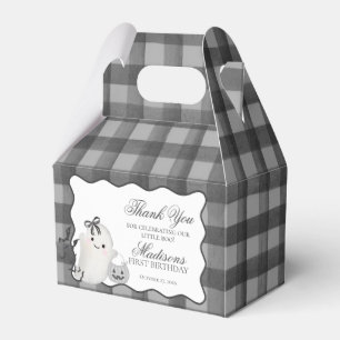 Svart Gingham Söt Boo Spök Födelsedagspresenter Ga Presentaskar