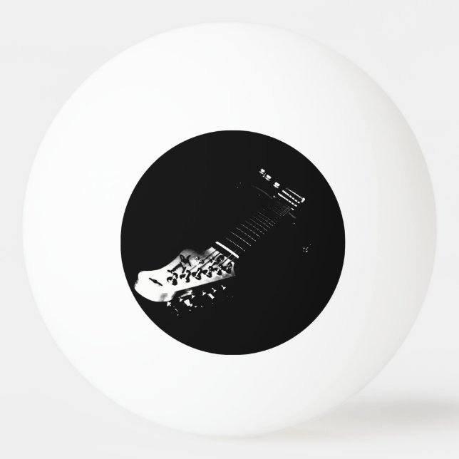 Svart gitarrPingPong boll (Framsidan)