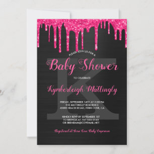 Svart Glam Glitter-drivrutiner, Roligt Babykläder, Inbjudningar