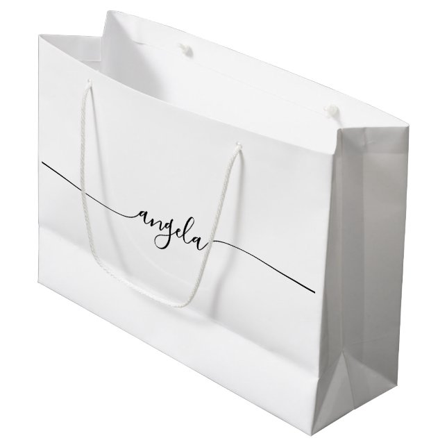Svart Glam Signatur Namn (Framsidan Vinklad)