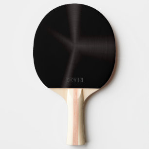 Svart glansig, metallisk bakgrund pingisracket