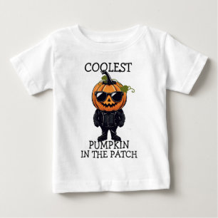 Svart glasögon Pumpkin Cute Halloween Småbarn Tee