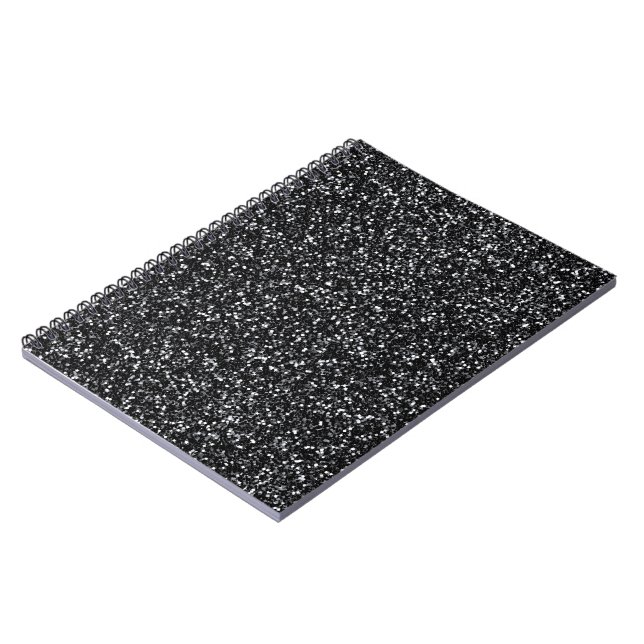 Svart glitter anteckningsbok (Vänstra Sidan)