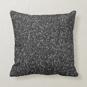 Svart Glitter Glam Chic Kudde