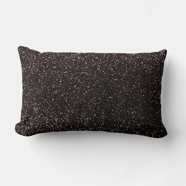 Svart glitter lumbarkudde (Framsida)