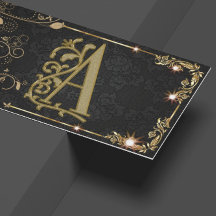 Svart Glitter Monogram