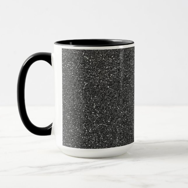 Svart glitter mugg (Vänster)